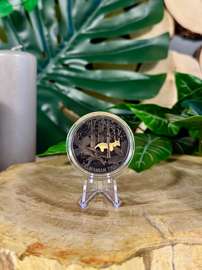 Fundstück Nr. 207 | Echoes of Australian Fauna - Tasmanischer Tiger | 1 oz Silber Münze