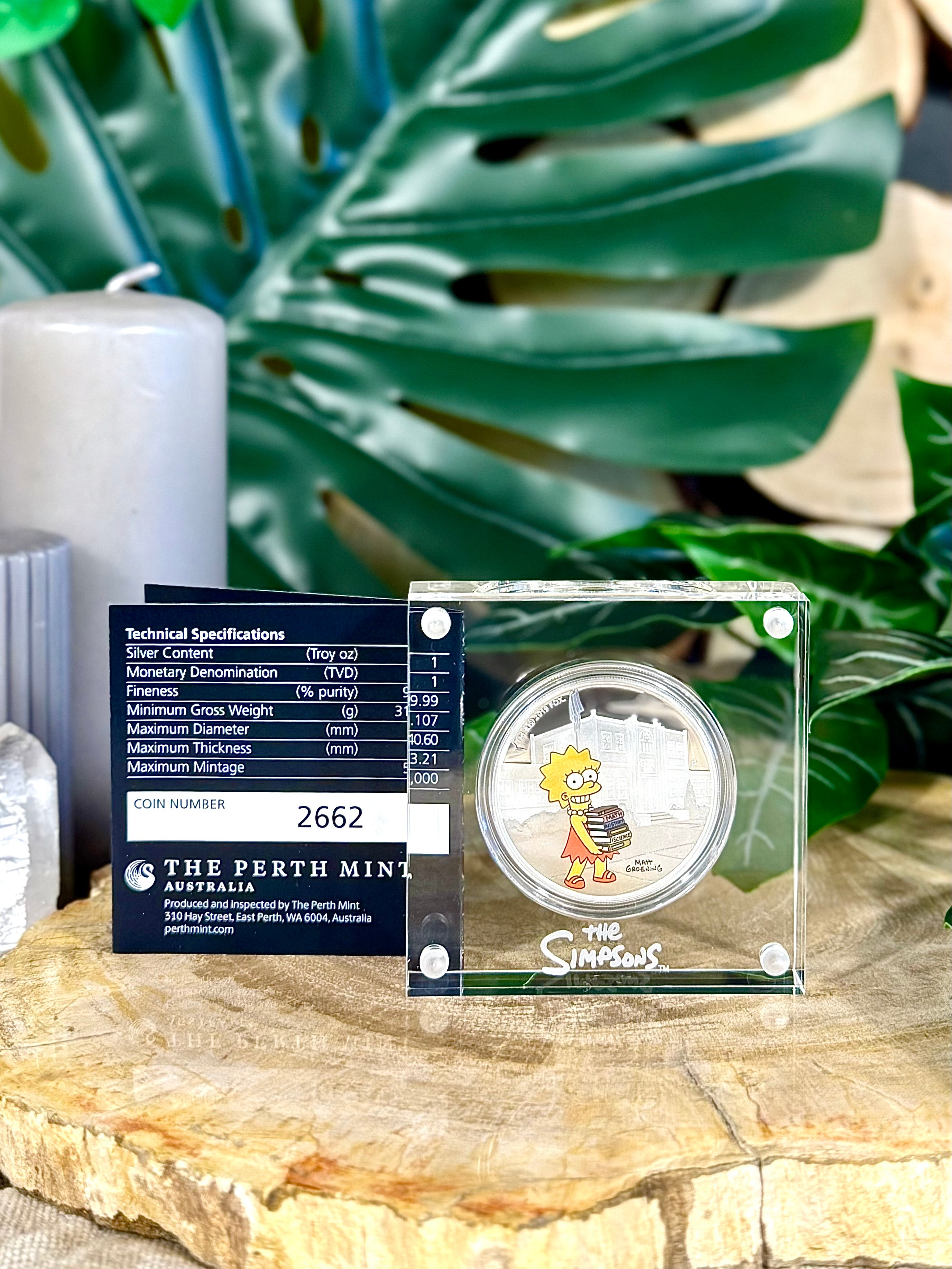 Fundstück Nr. 212 | Lisa Simpson | 1 oz Silber Münze