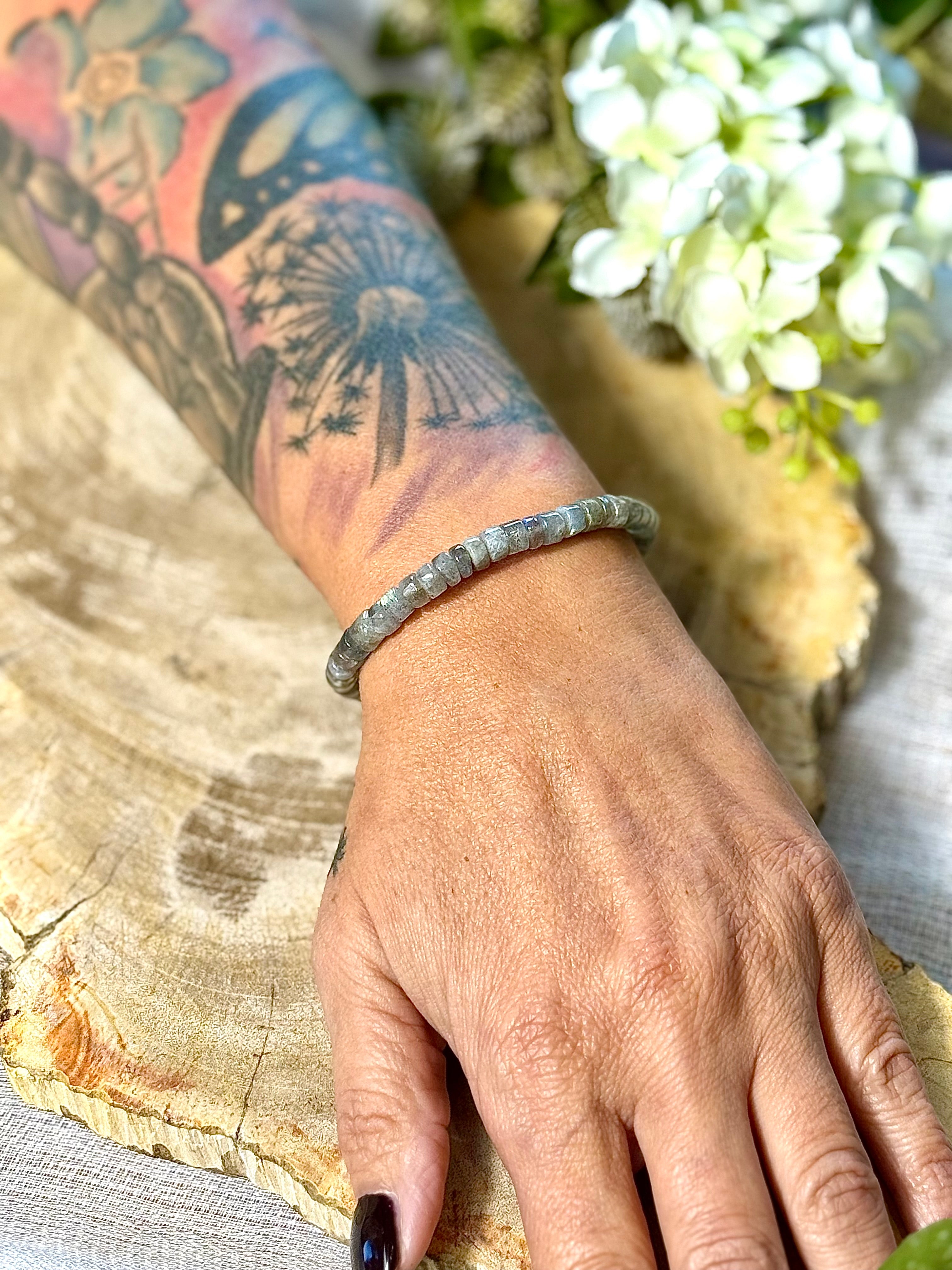 Labradorit | Armband (Donut) mit kleinen Steinen