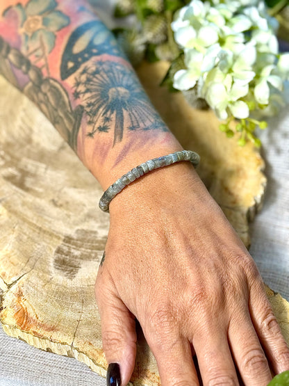 Labradorit | Armband (Donut) mit kleinen Steinen