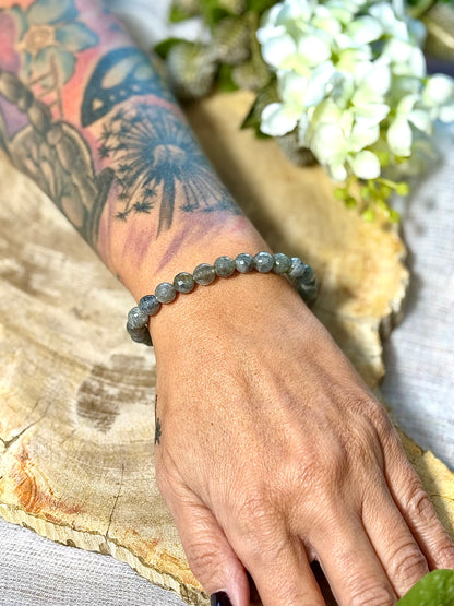 Labradorit | Armband (facettiert) mit runden Steinen (8mm)