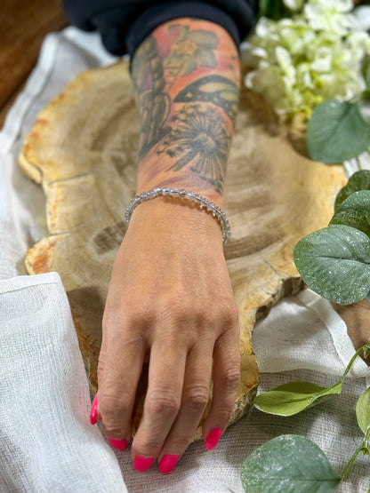 Labradorit | Armband (rund) mit kleinen Steinen (3mm)