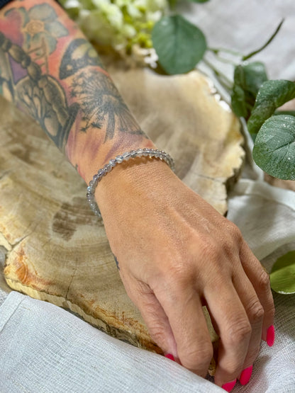 Labradorit | Armband (rund) mit kleinen Steinen (3mm)
