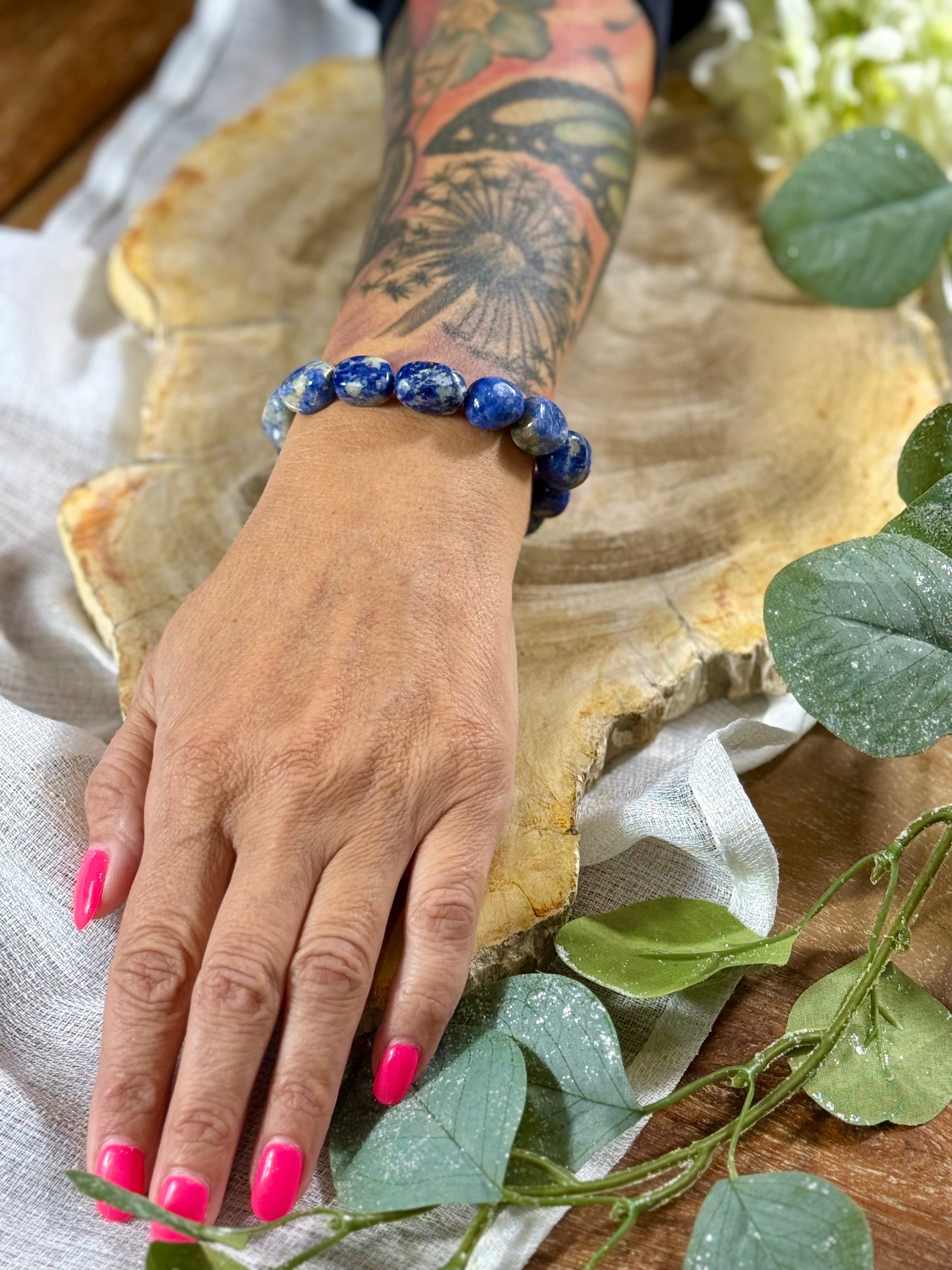 Lapislazuli | Armband (Freiform) mit großen Steinen