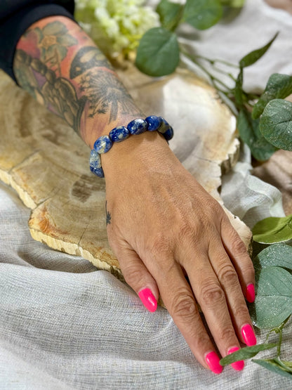 Lapislazuli | Armband (Freiform) mit großen Steinen