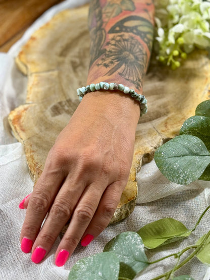 Larimar | Armband (roh) leicht geschliffen