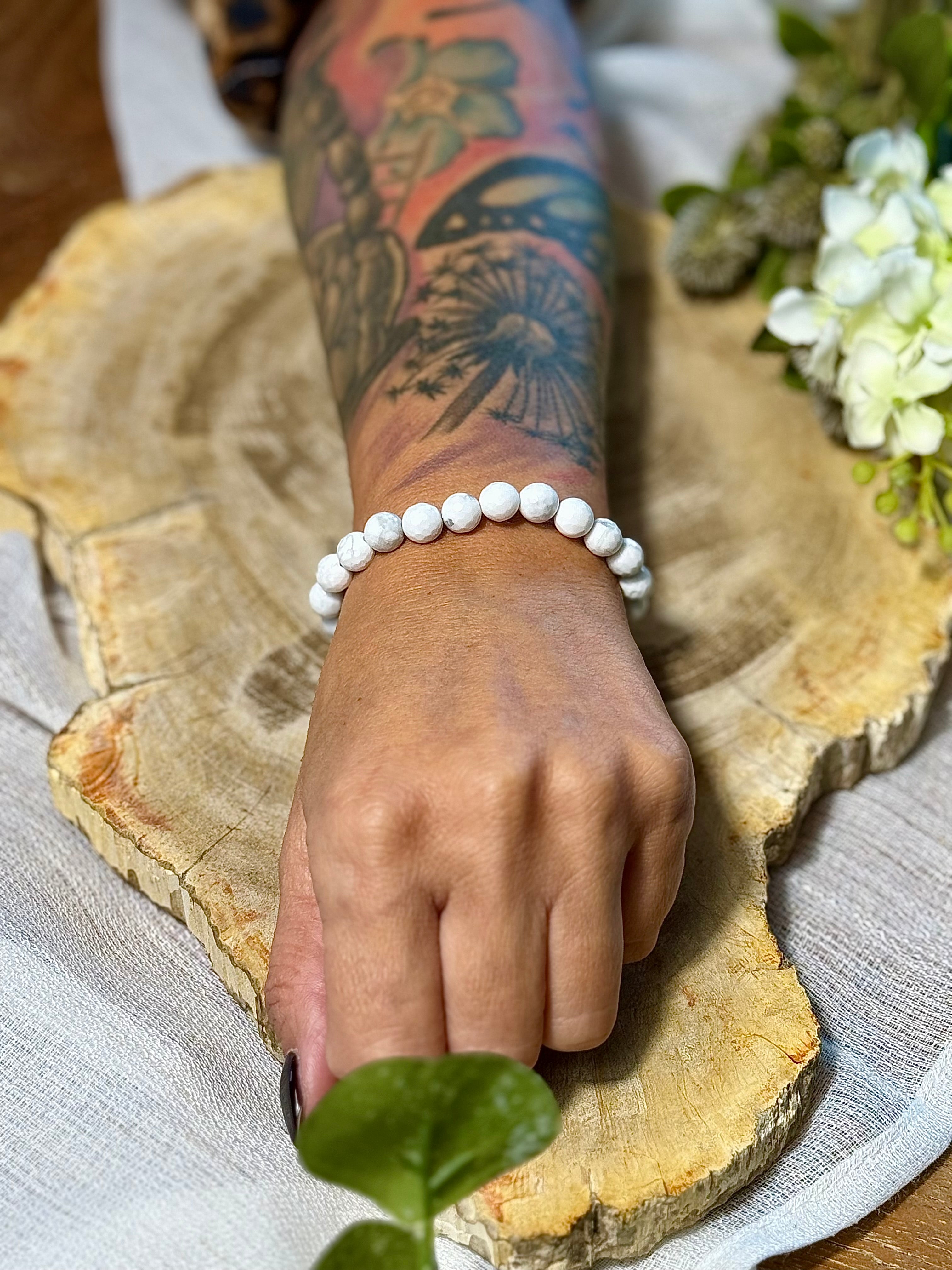 Magnesit | Armband (facettiert) 8mm