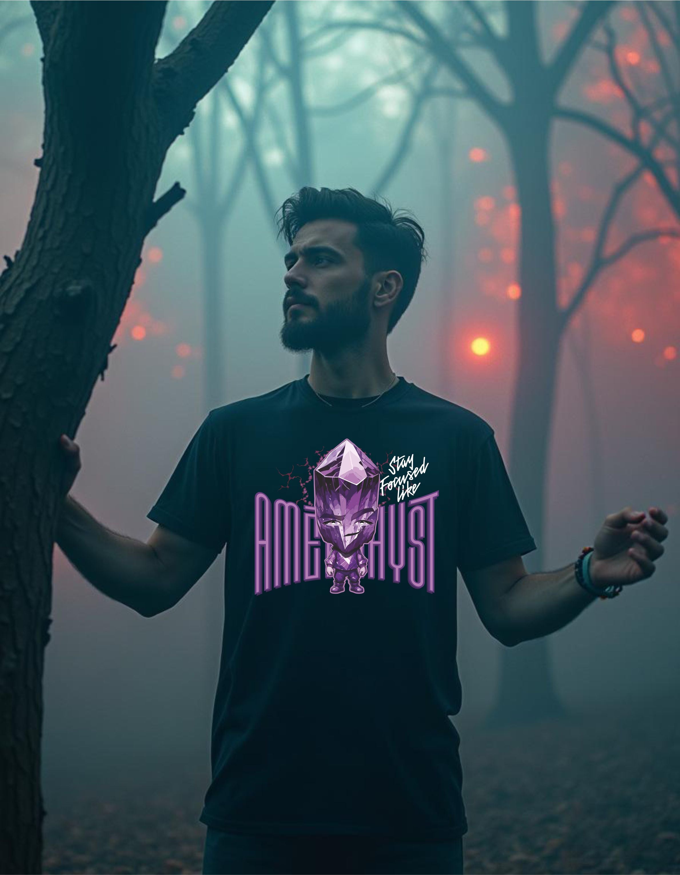 T-Shirt | Herren | Motiv: STAY FOCUSED LIKE AMETHYST