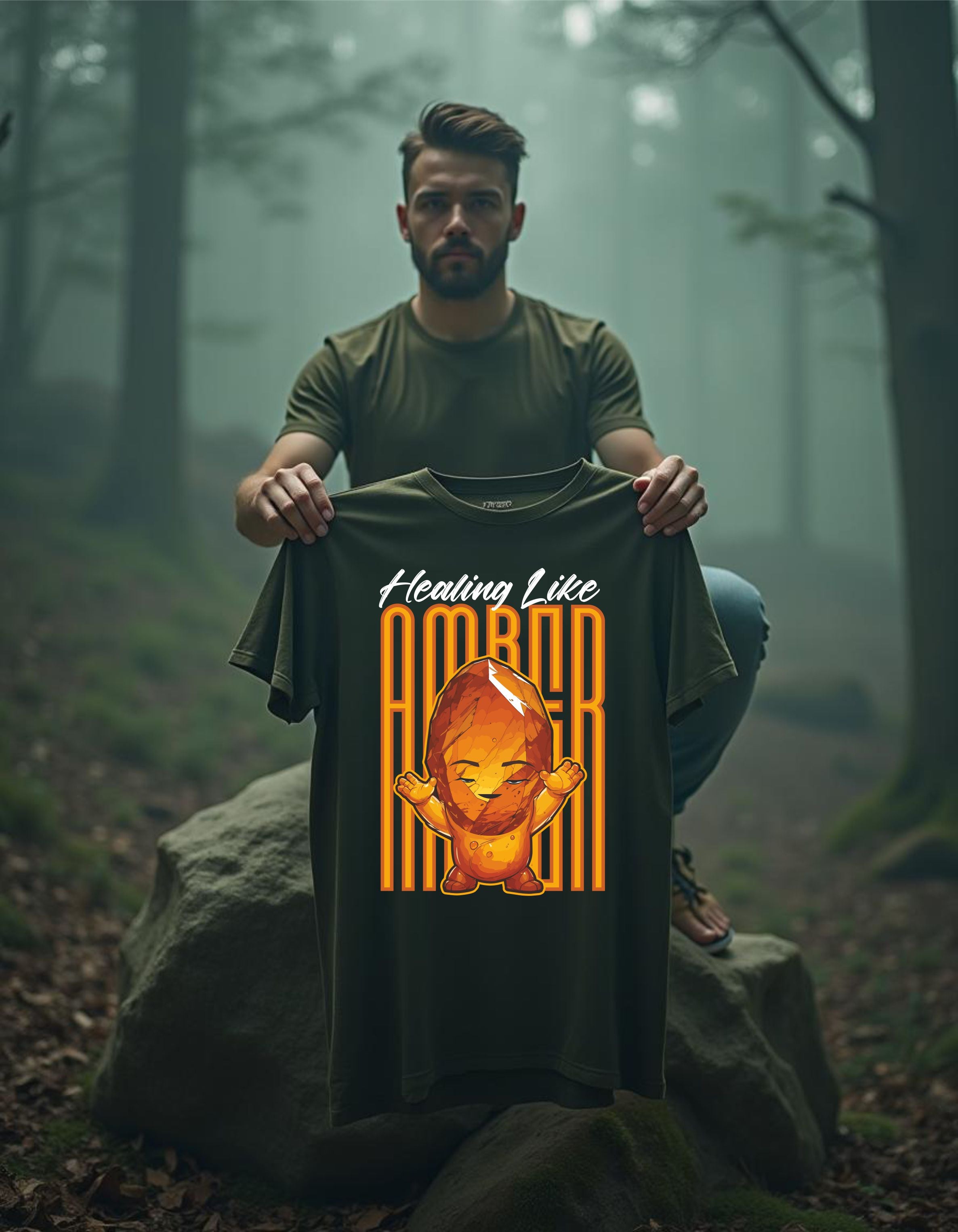 T-Shirt | Herren | Motiv: HEALING LIKE AMBER