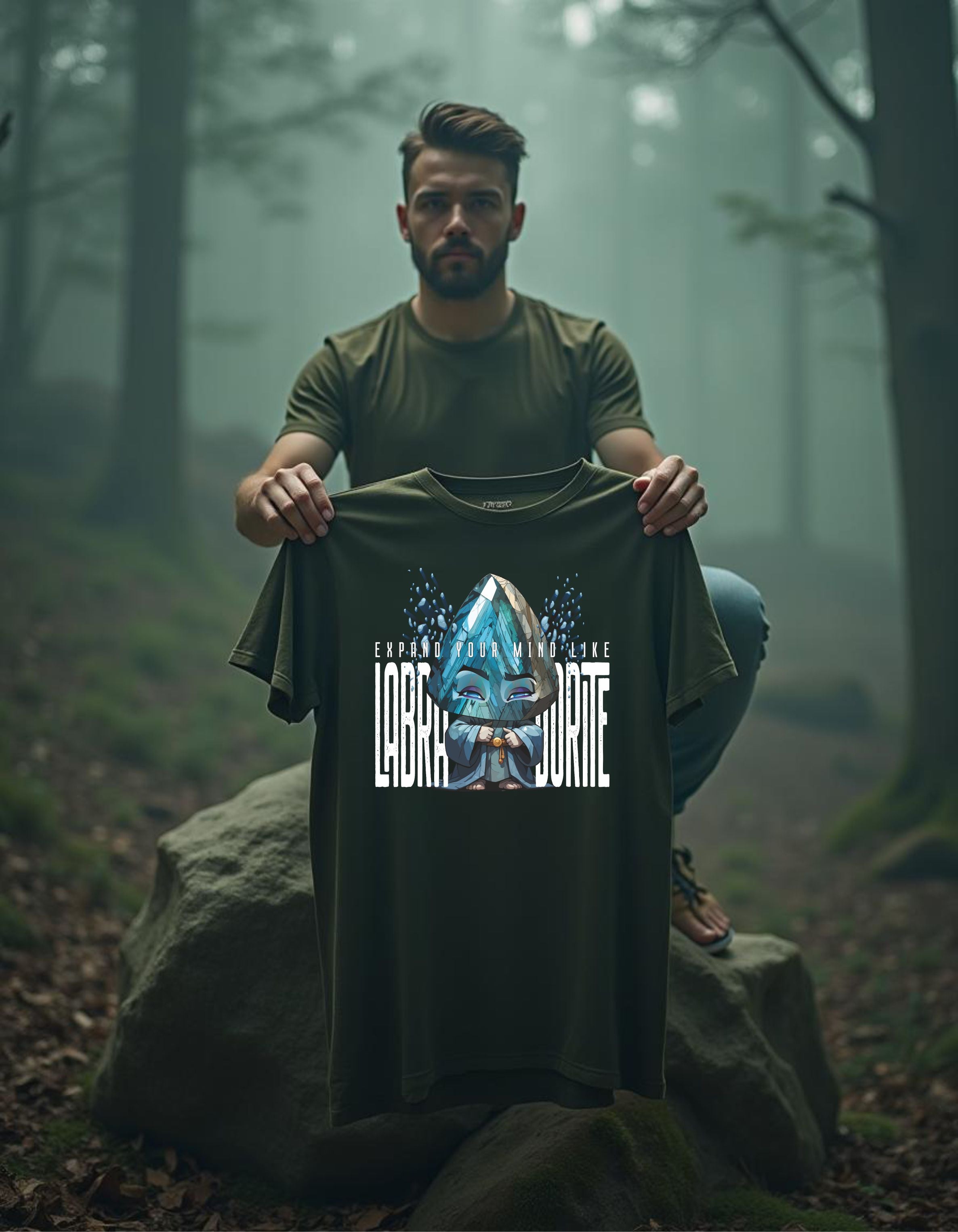 T-Shirt | Herren | Motiv: EXPAND YOUR MIND LIKE LABRADORITE
