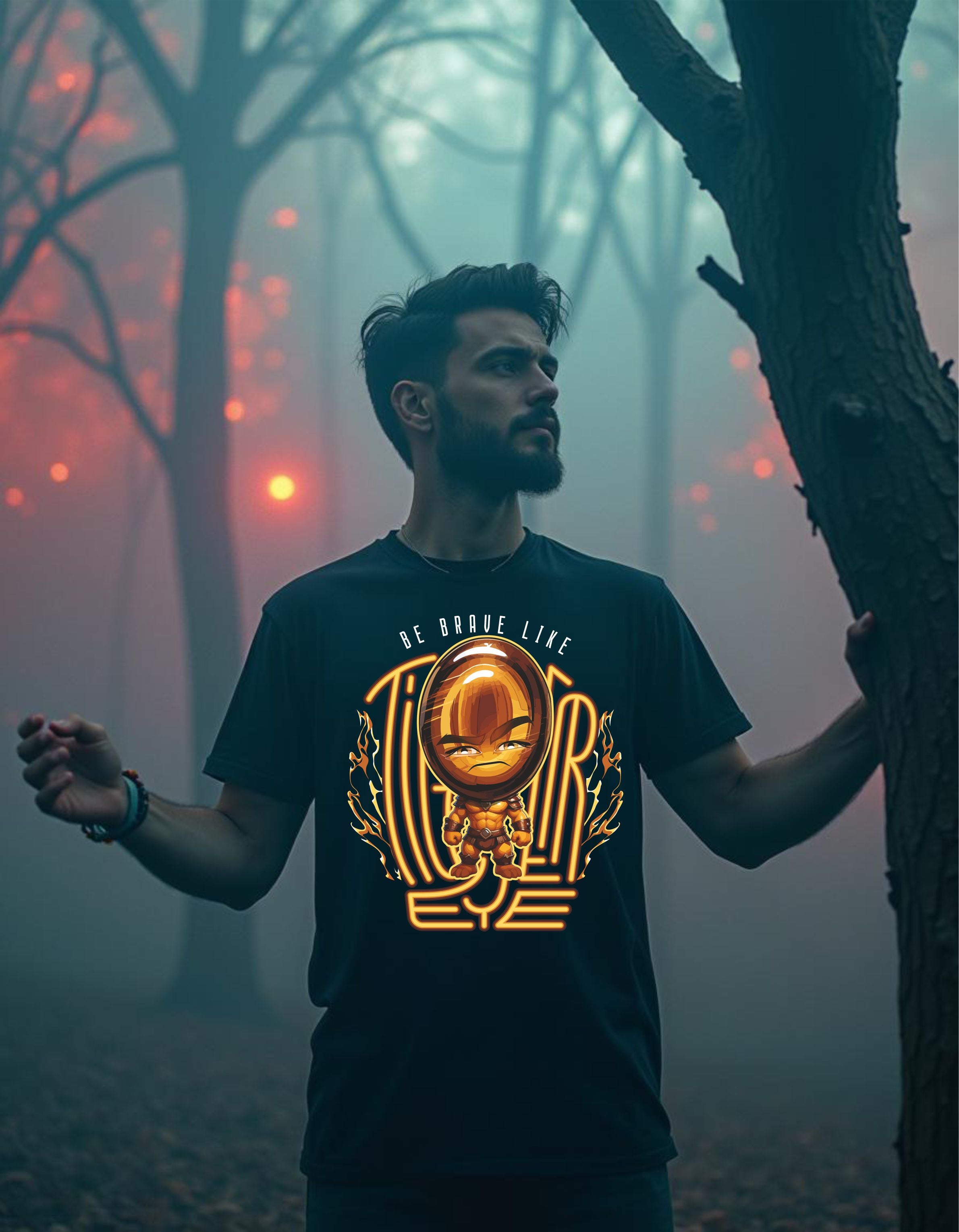 T-Shirt | Herren | Motiv: BE BRAVE LIKE TIGER EYE