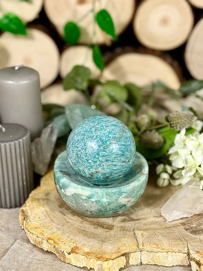 Fundstück Nr. A8 | Amazonit Set - Die Kugel & die Schale