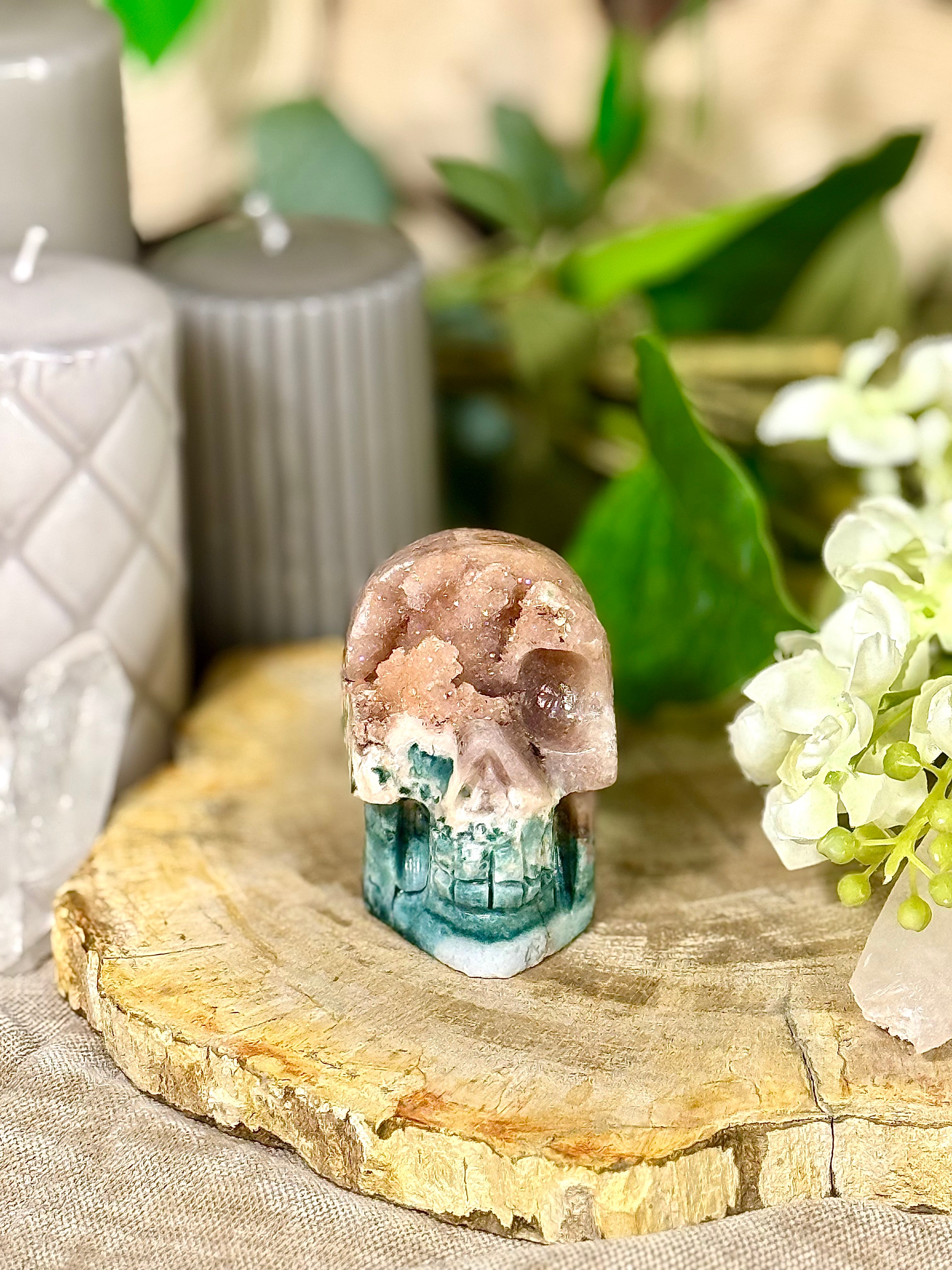 Fundstück Nr. PA13 | Pink Amethyst Totenkopf