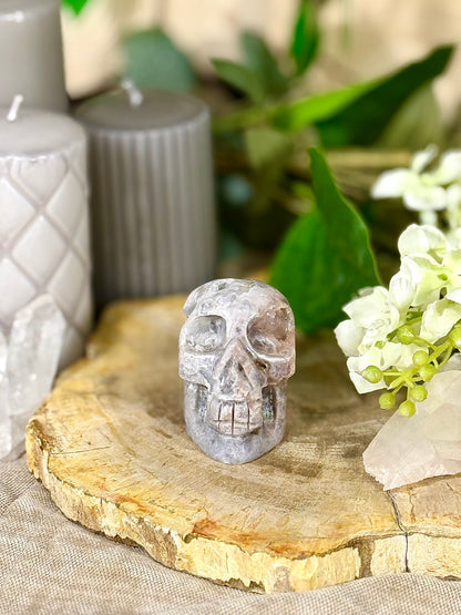 Fundstück Nr. PA14 | Pink Amethyst Totenkopf