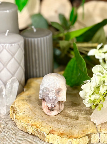 Fundstück Nr. PA15 | Pink Amethyst Totenkopf