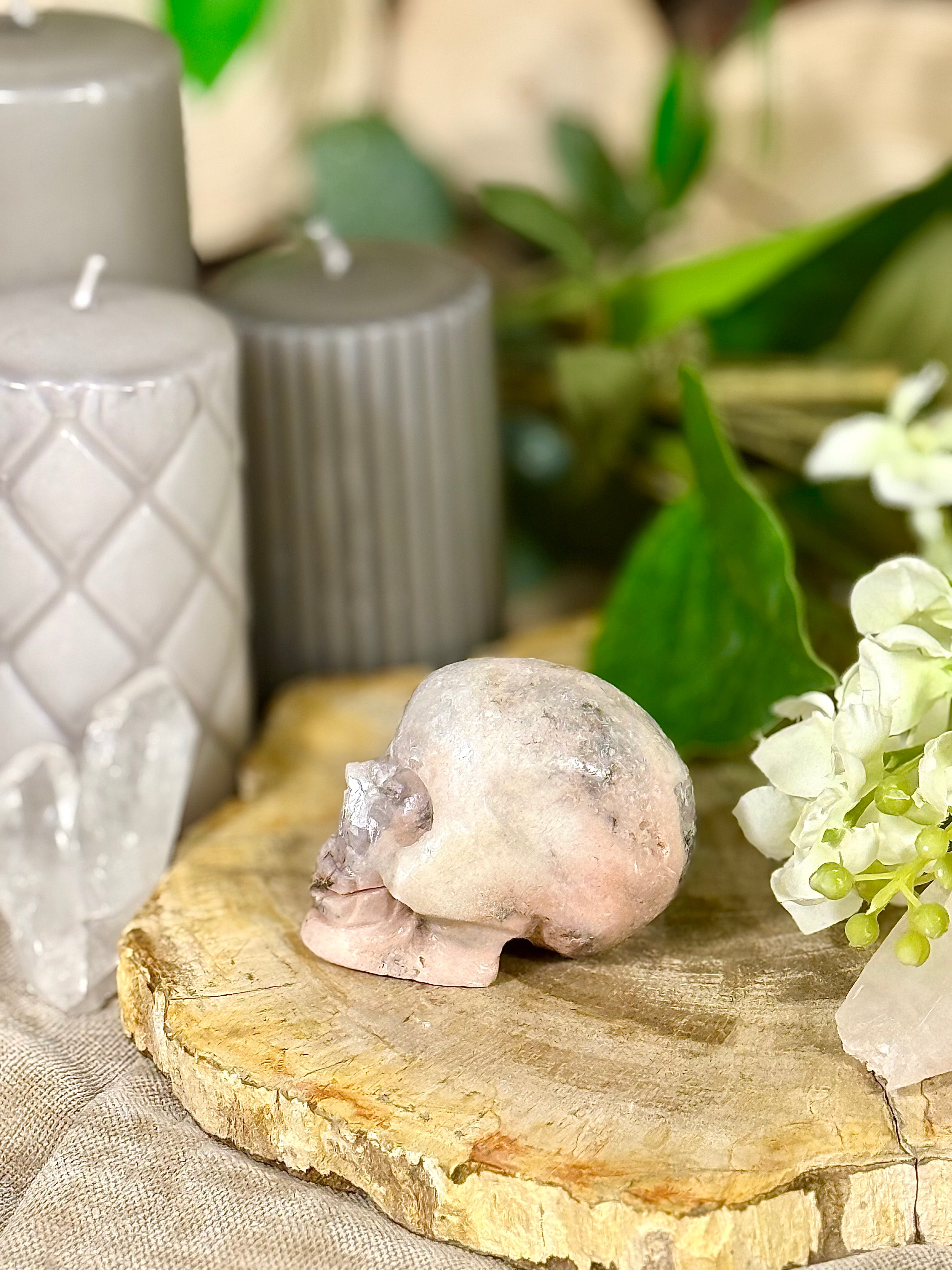Fundstück Nr. PA15 | Pink Amethyst Totenkopf