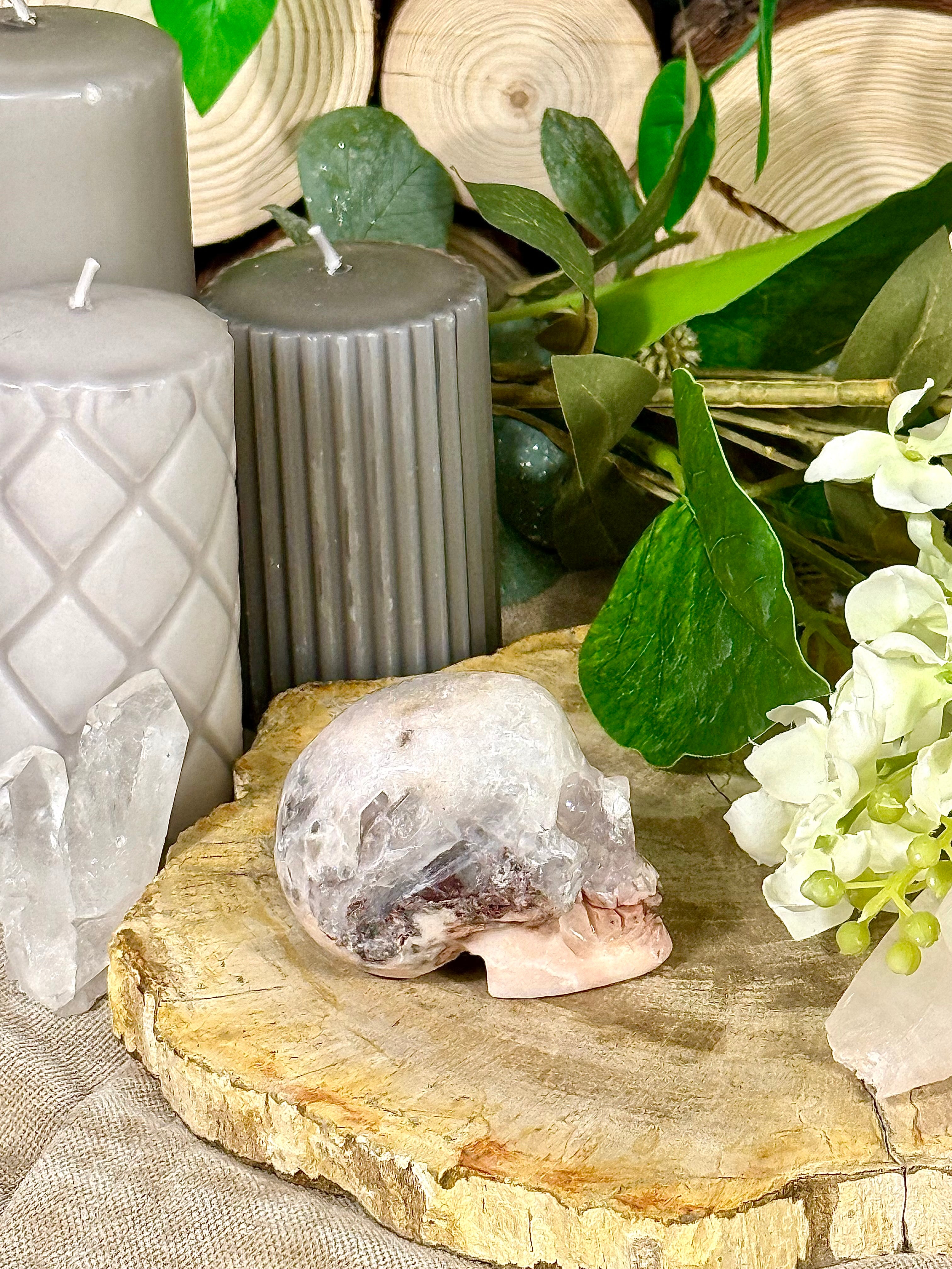 Fundstück Nr. PA15 | Pink Amethyst Totenkopf