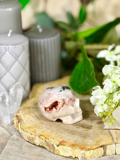 Fundstück Nr. PA16 | Pink Amethyst Totenkopf