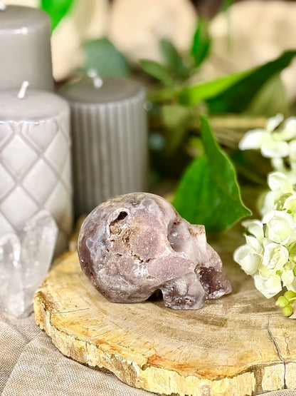Fundstück Nr. PA17 | Pink Amethyst Totenkopf