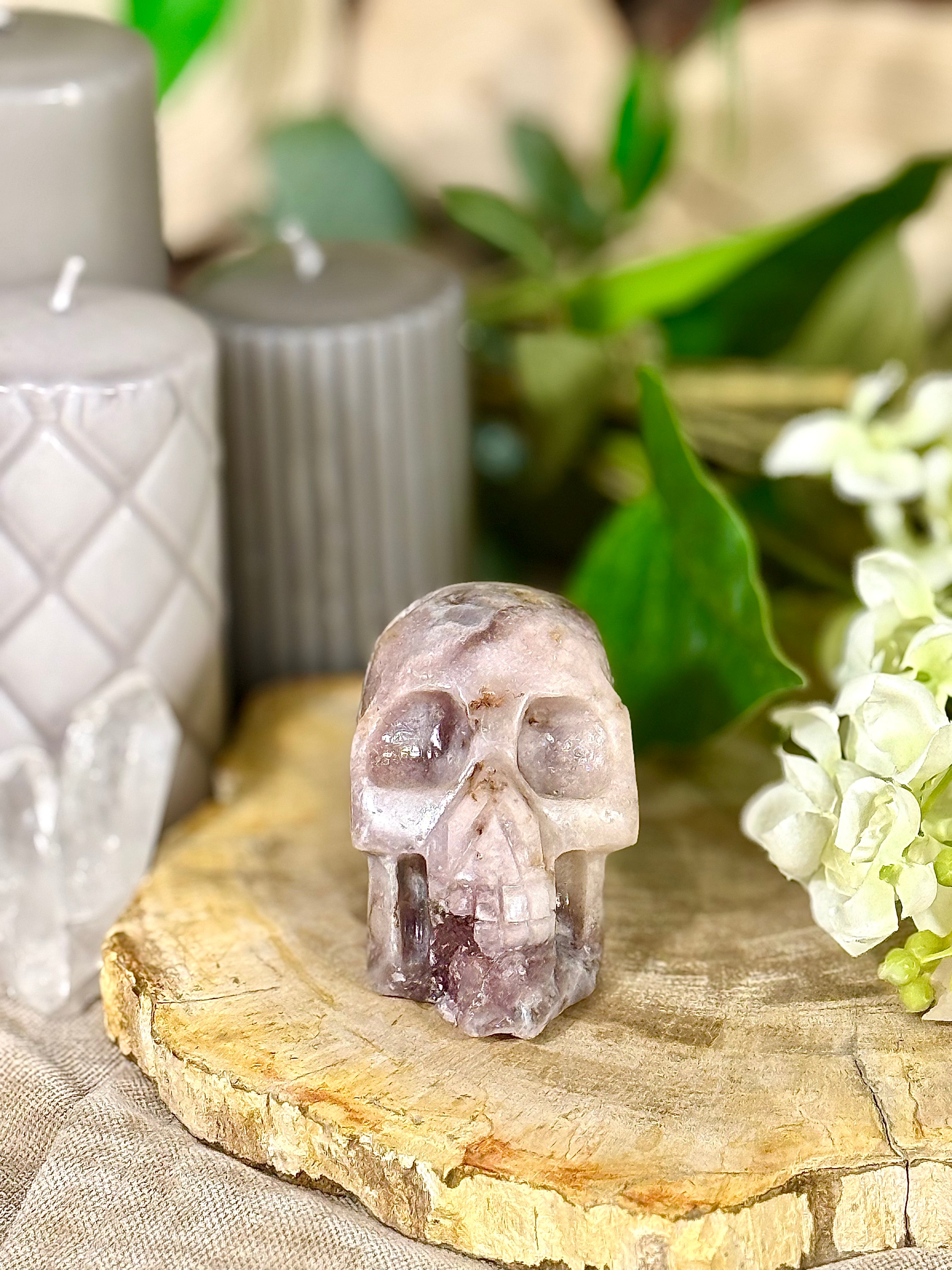Fundstück Nr. PA17 | Pink Amethyst Totenkopf