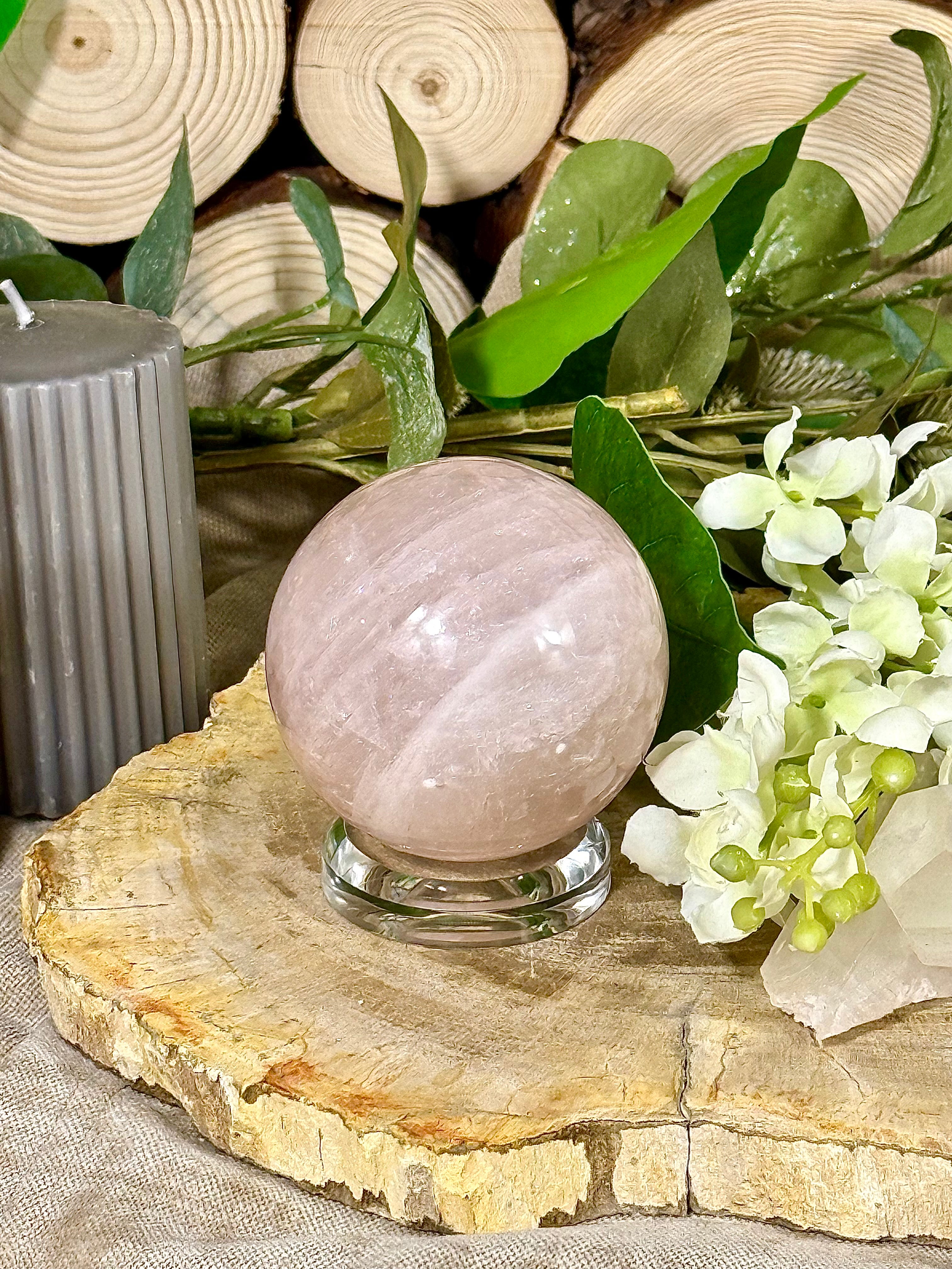 Fundstück Nr. R7 | Rosenquarz Kugel