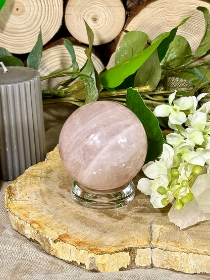 Fundstück Nr. R7 | Rosenquarz Kugel