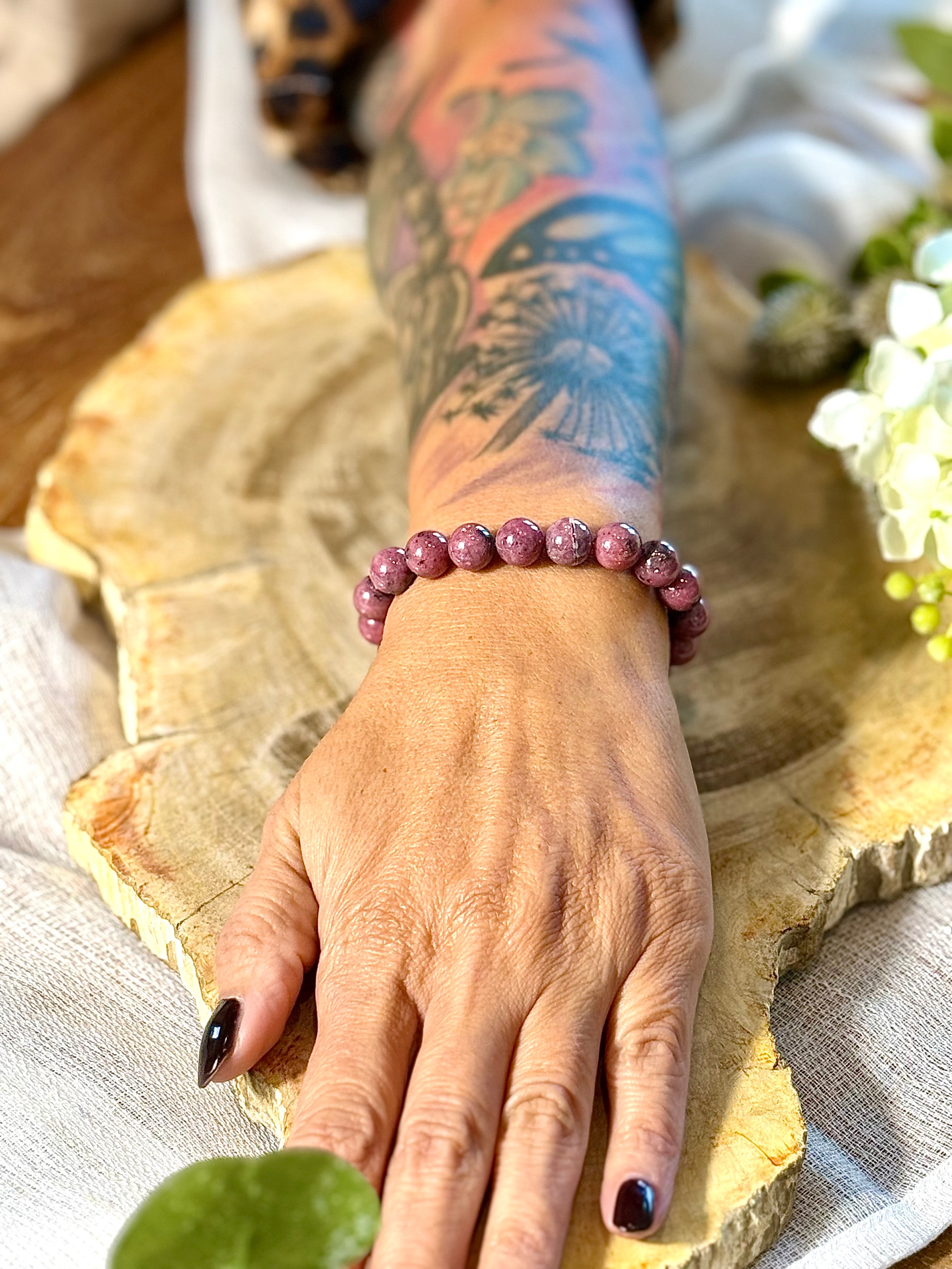 Rhodonit | Armband (rund) 10mm