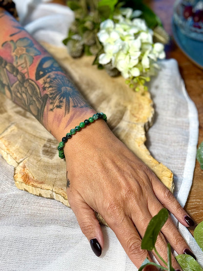 Rubin Zoisit | Armband (rund) 6mm facettiert