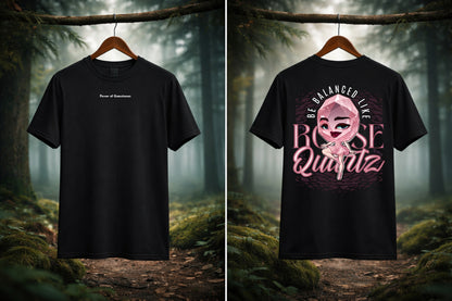 T-Shirt | Damen | Motiv: BE BALANCED LIKE ROSEQUARTZ - Motiv 1