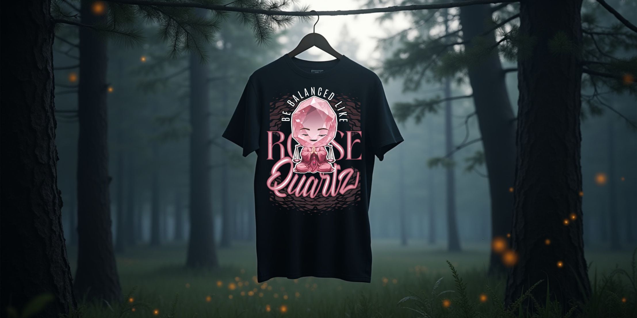 T-Shirt | Damen | Motiv: BE BALANCED LIKE ROSEQUARTZ  - Motiv 2