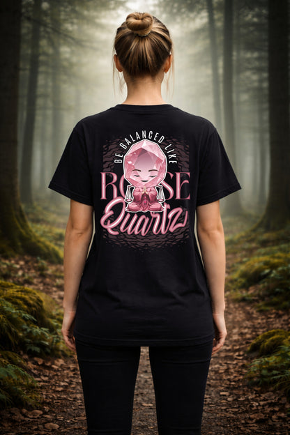 T-Shirt | Damen | Motiv: BE BALANCED LIKE ROSEQUARTZ  - Motiv 2