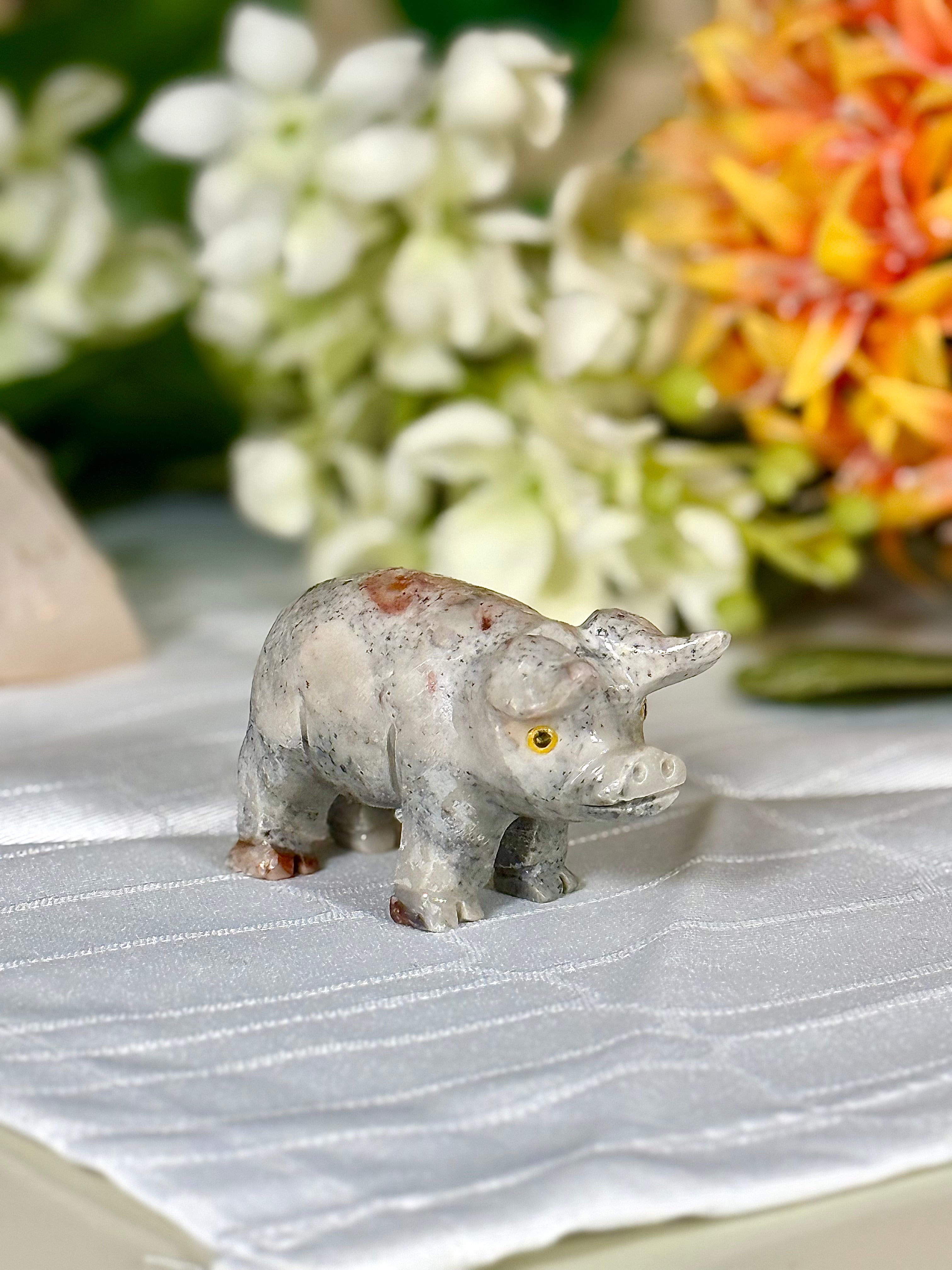 Fundstück Nr. SPECK11 | Kleines Schwein aus Speckstein