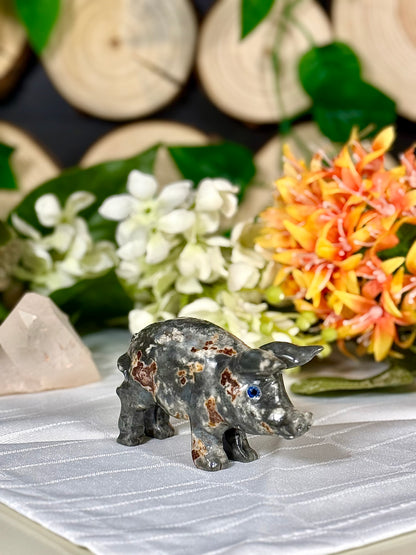 Fundstück Nr. SPECK9 | Kleines Schwein aus Speckstein
