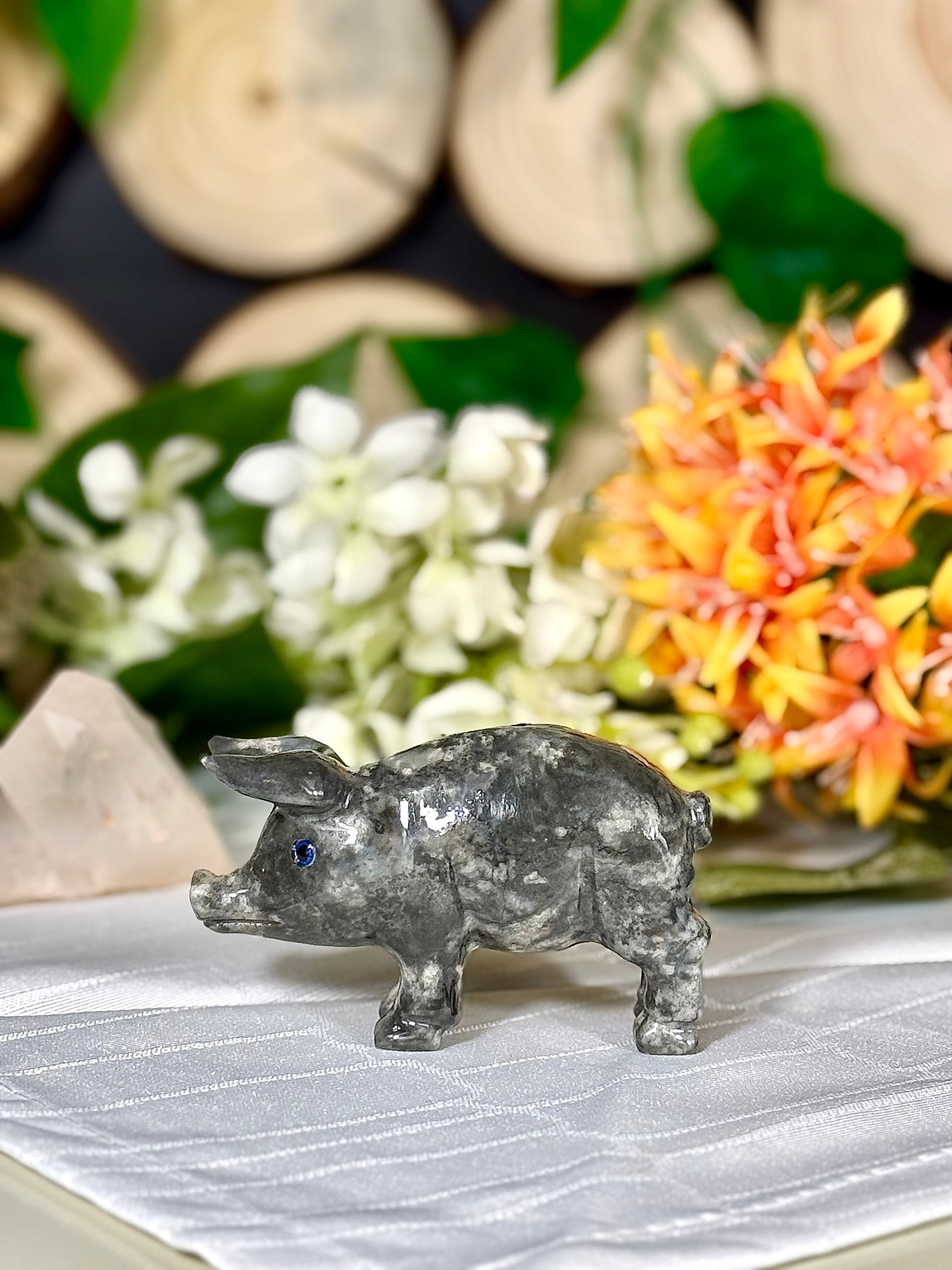 Fundstück Nr. SPECK9 | Kleines Schwein aus Speckstein