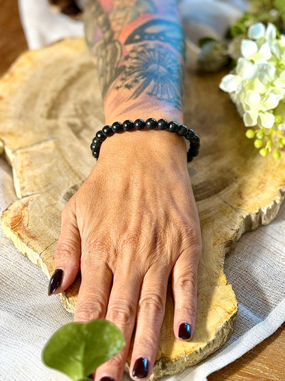 Shungit | Armband (rund) 8mm
