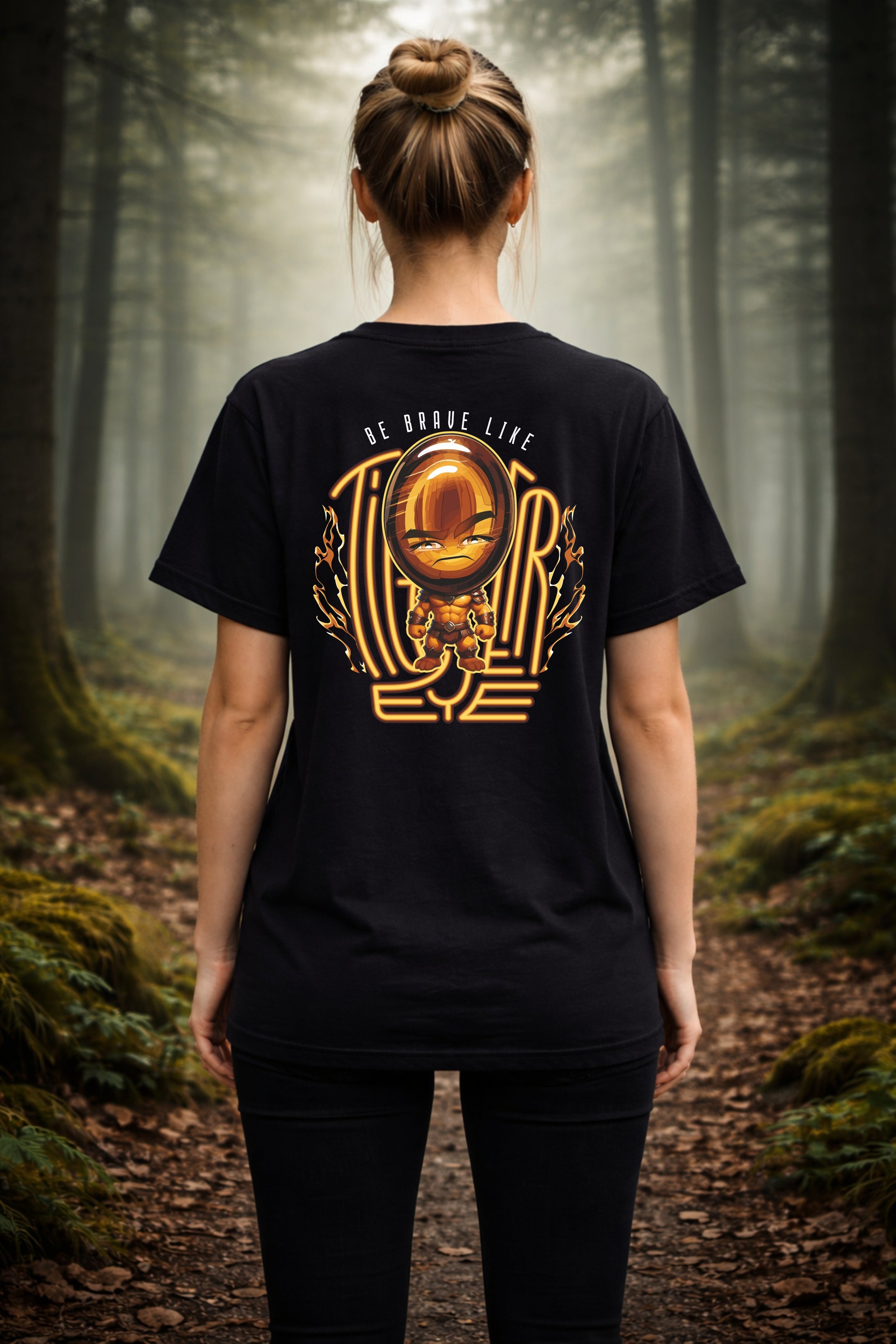 T-Shirt | Damen | Motiv: BE BRAVE LIKE TIGER EYE