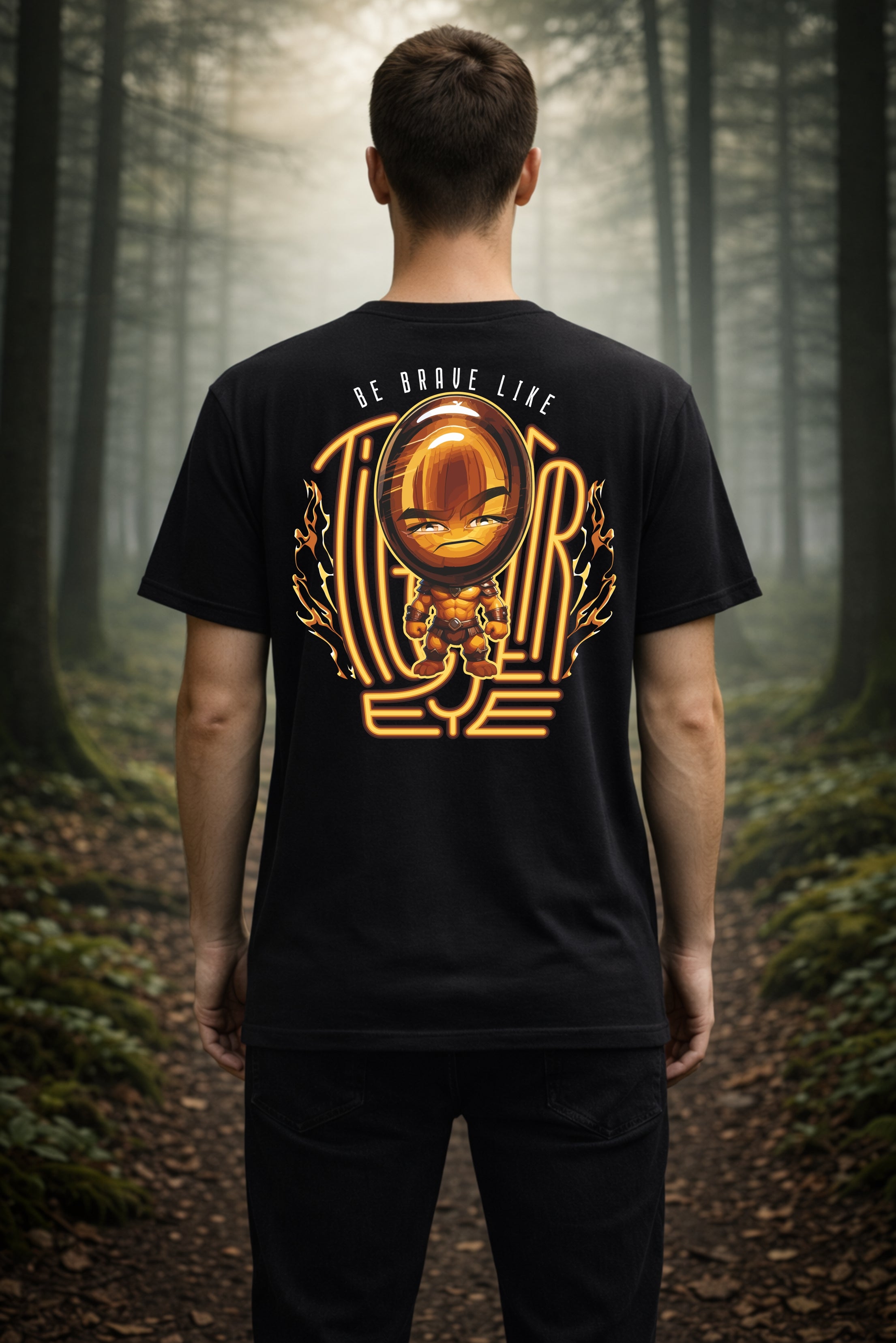 T-Shirt | Herren | Motiv: BE BRAVE LIKE TIGER EYE