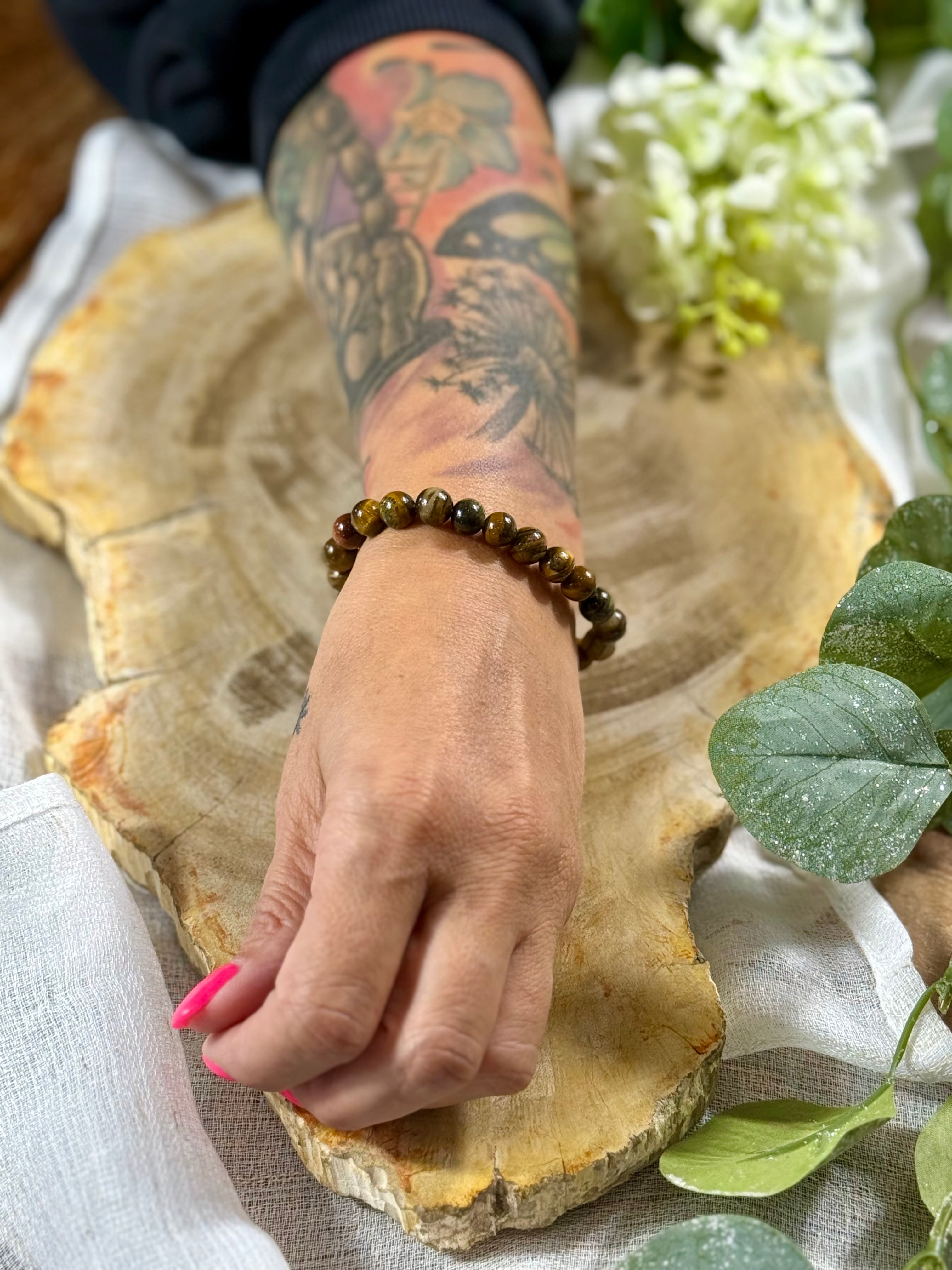 Tigerauge | Armband rund (Wild Edition) 8mm