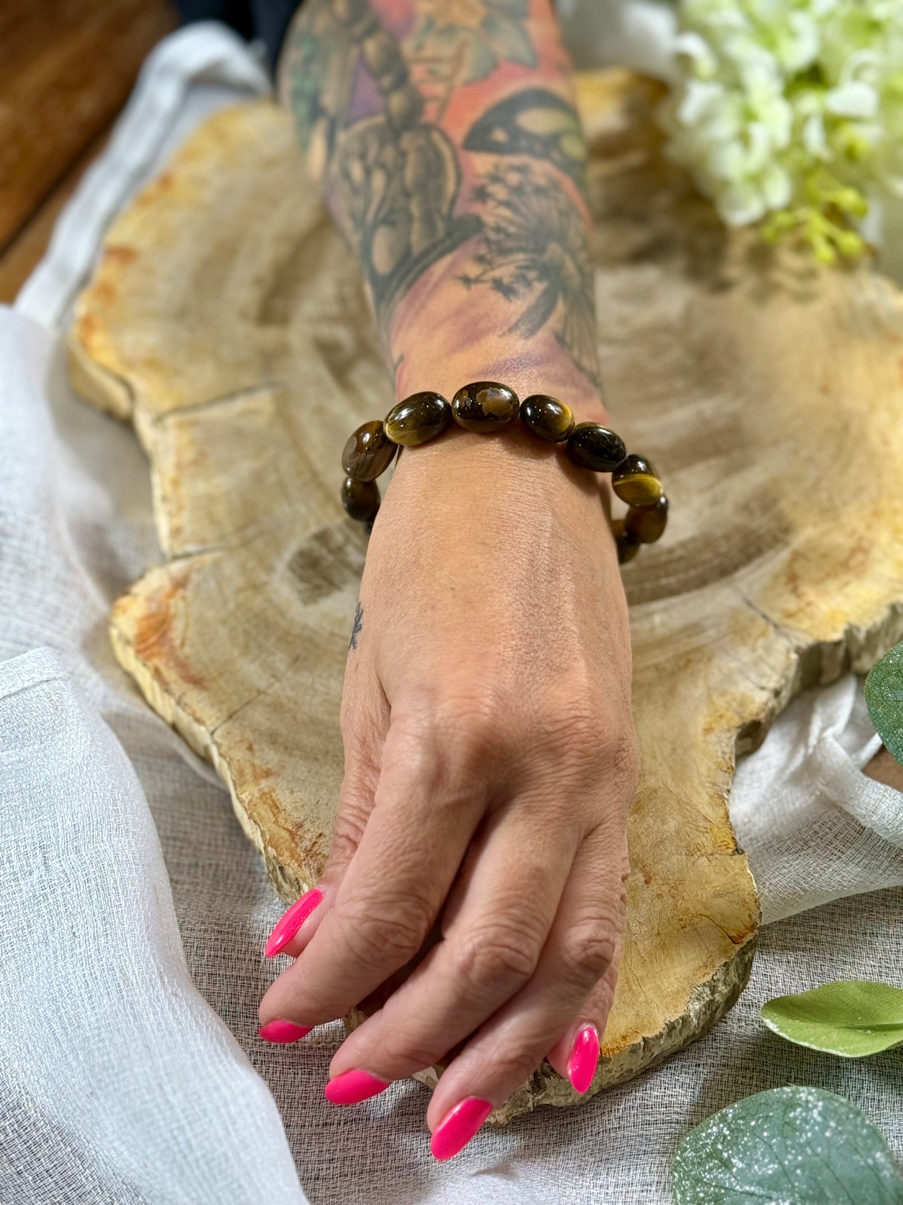Tigerauge | Armband (Freiform) große Steine