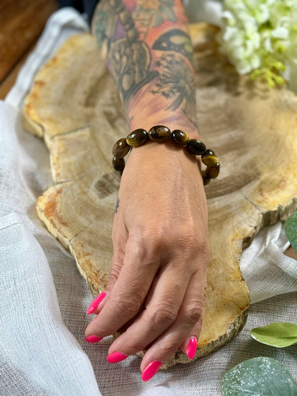 Tigerauge | Armband (Freiform) große Steine