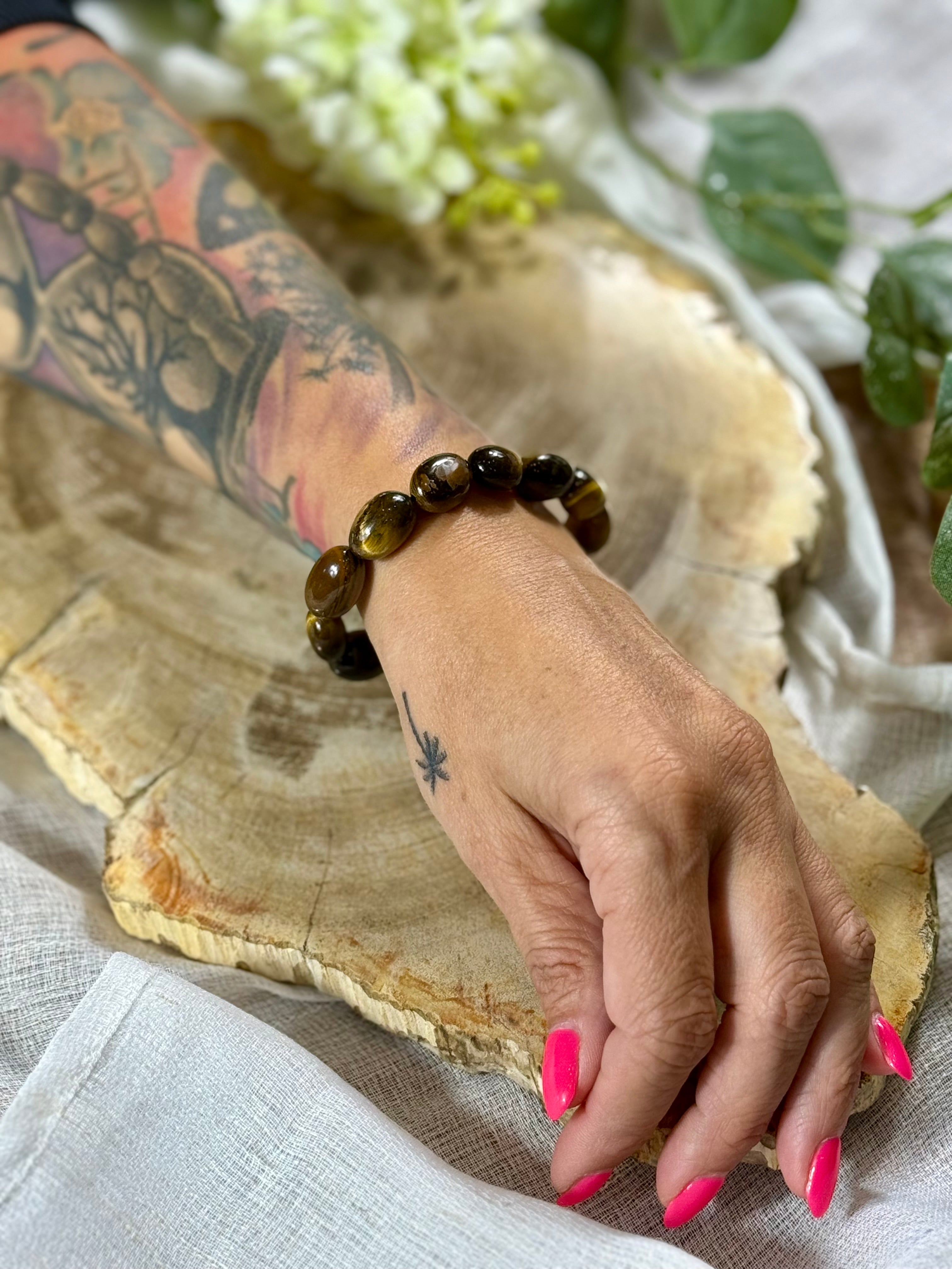 Tigerauge | Armband (Freiform) große Steine