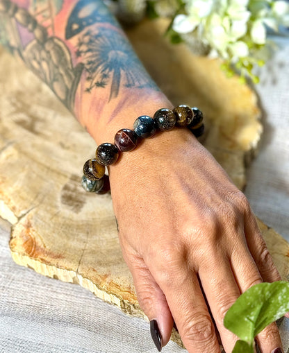 Tigerauge | Armband (rund) Mix (14mm)