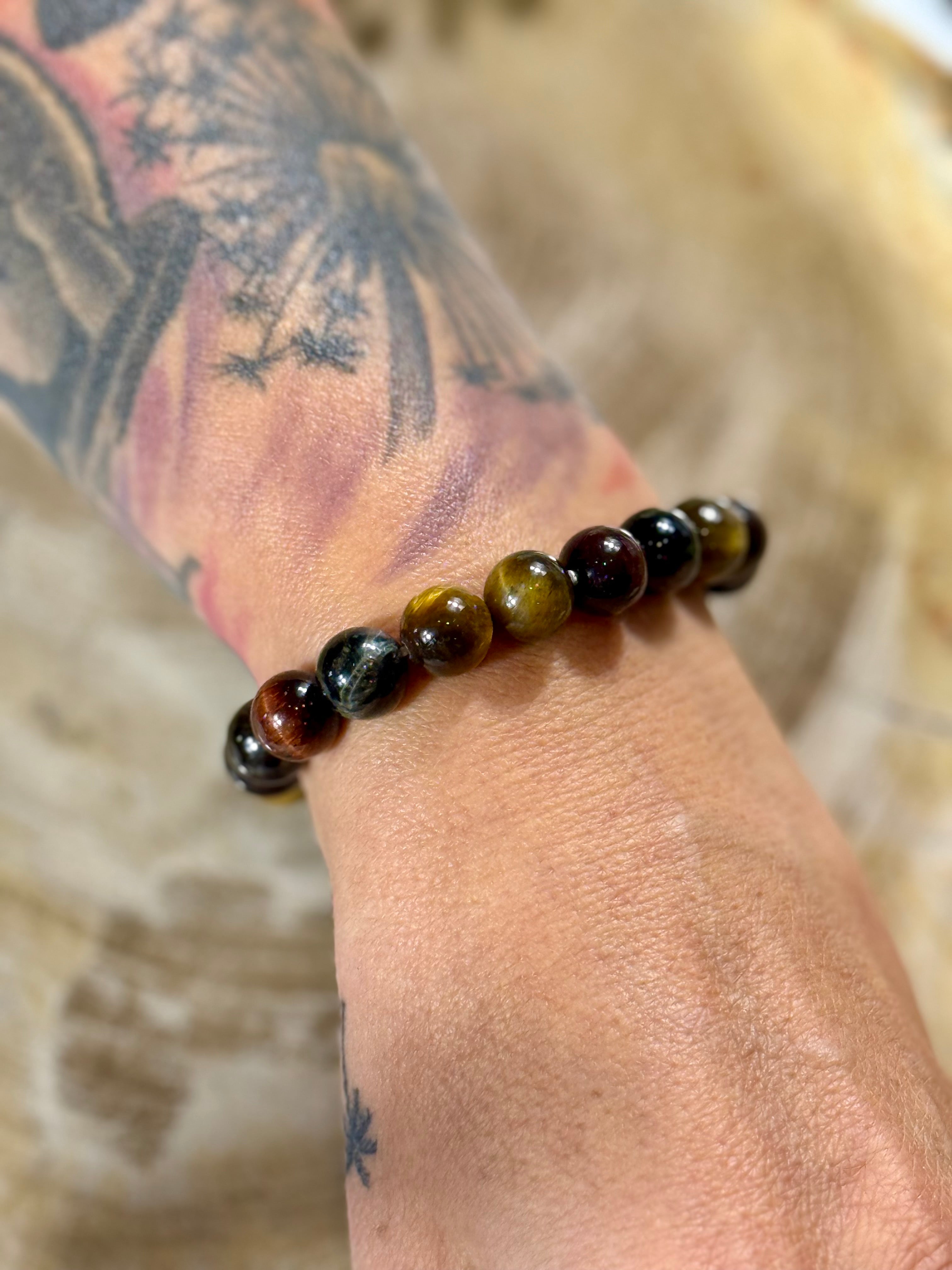 Tigerauge | Armband (rund) Mix (10mm)