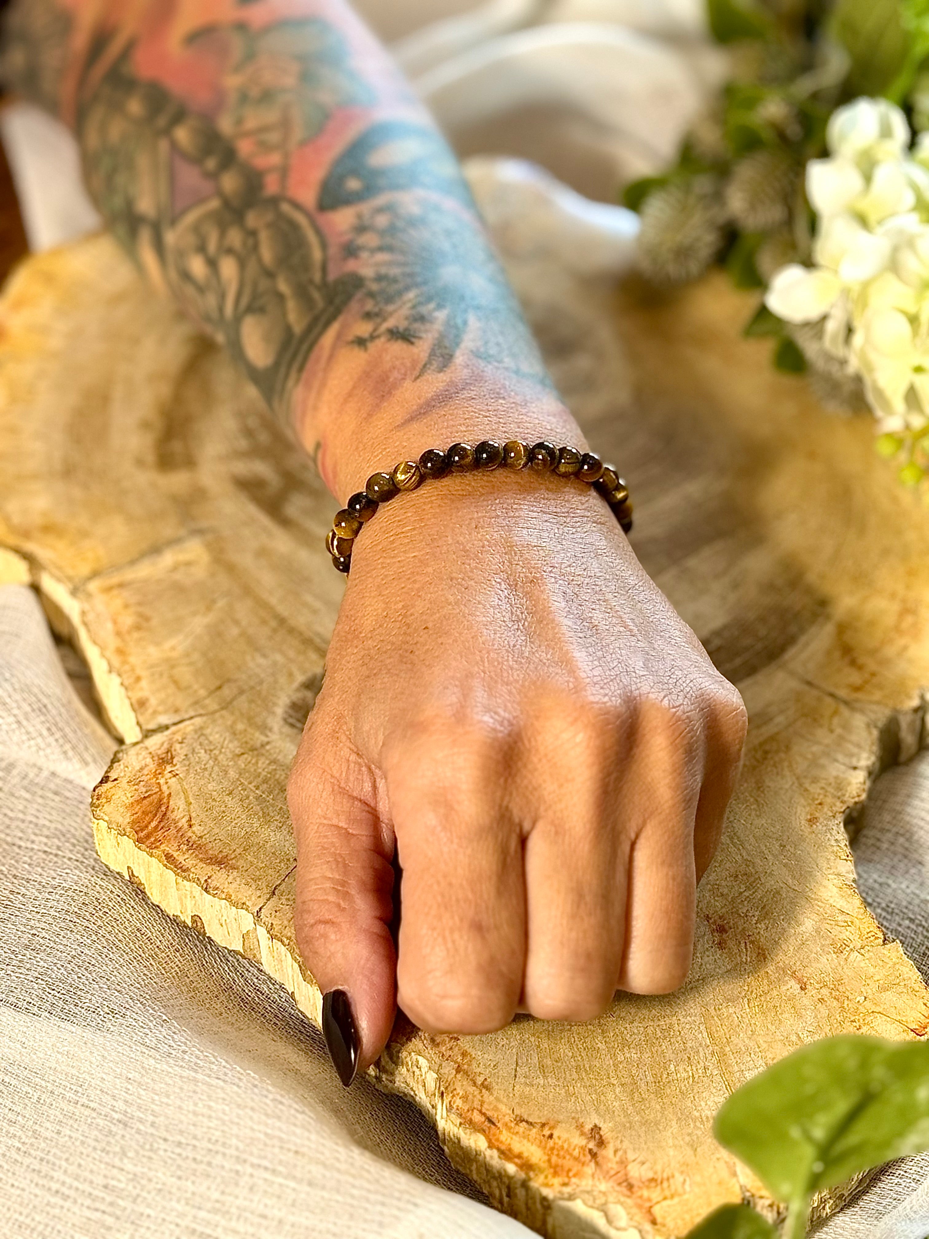 Tigerauge | Armband (rund) 6mm