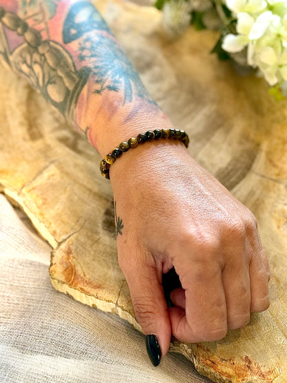 Tigerauge | Armband (rund) 6mm