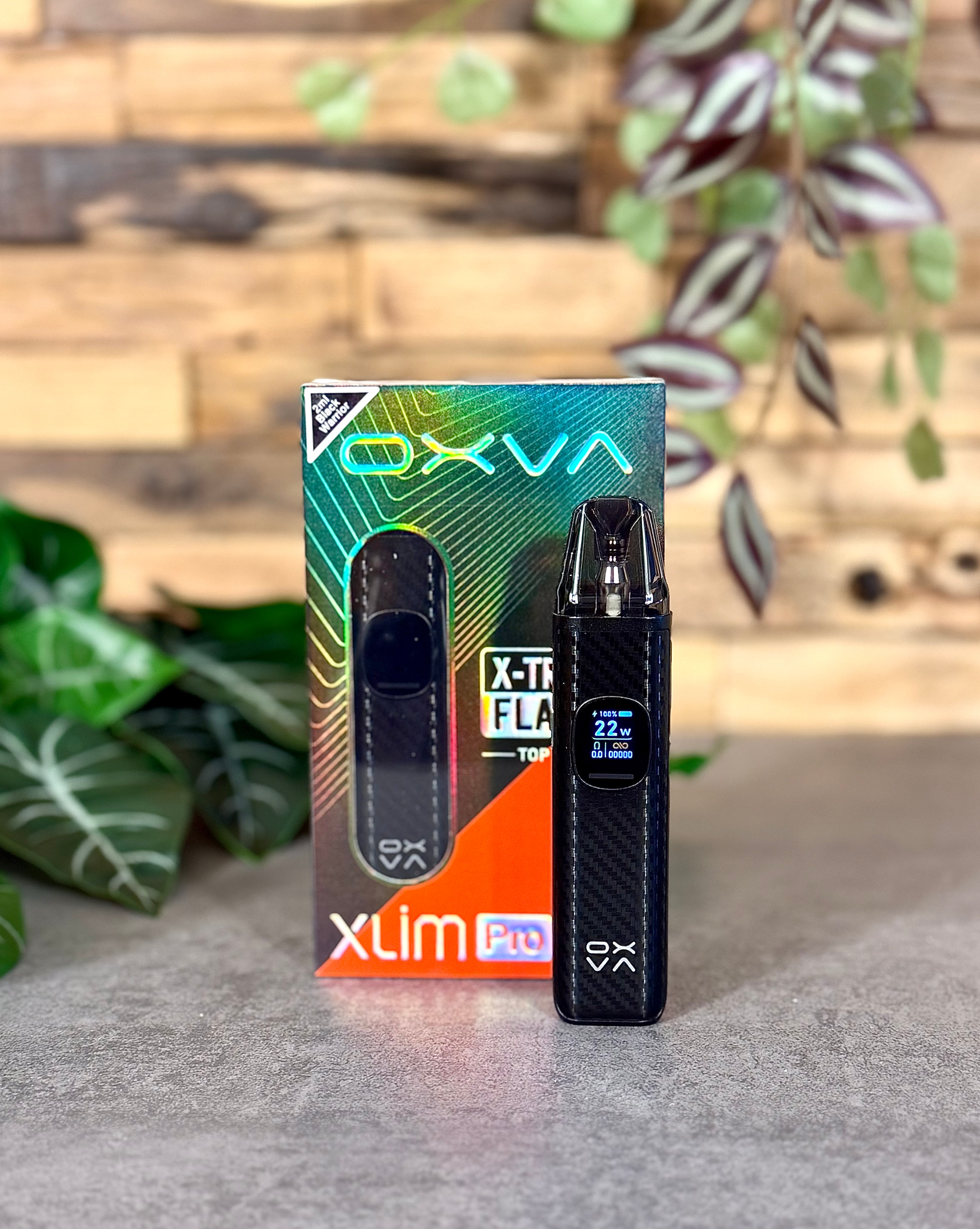 Die Oxva Xlim Pro 2 | Schwarz-Carbon - so kompromisslos wie dein Cut mit Tabak.