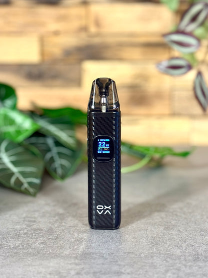 Die Oxva Xlim Pro 2 | Schwarz-Carbon - so kompromisslos wie dein Cut mit Tabak.