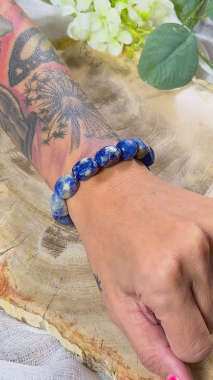 Lapislazuli | Armband (Freiform) mit großen Steinen