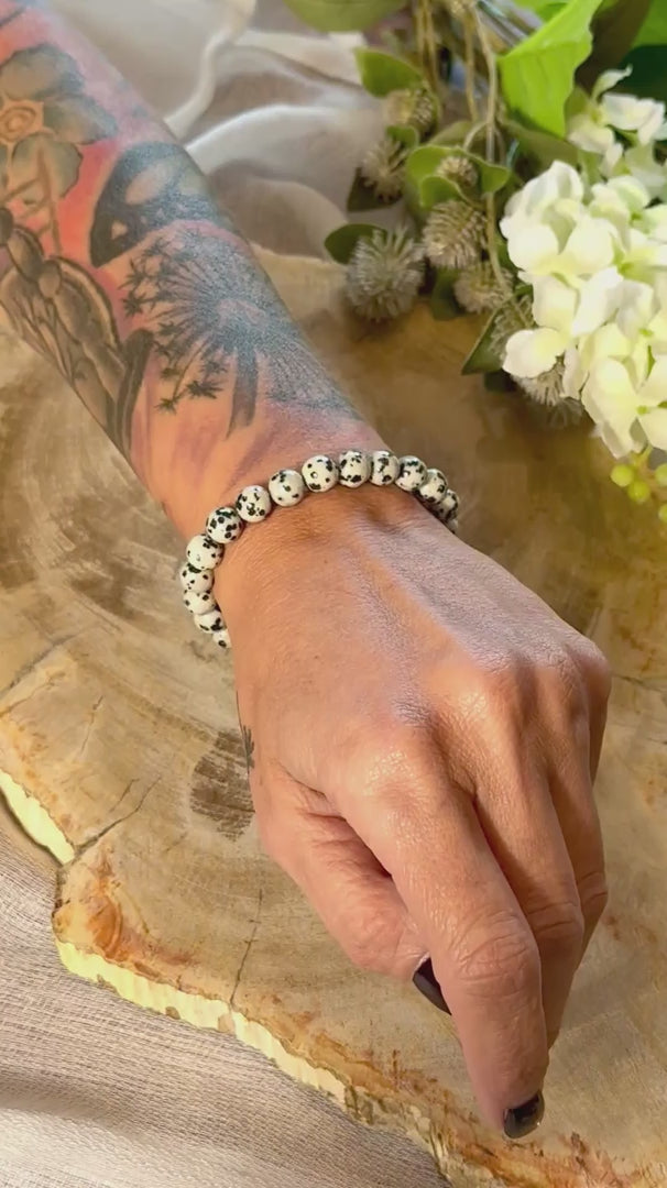 Dalmatinerstein | Armband (rund) 8mm