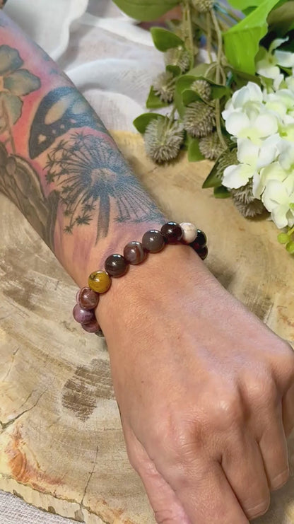 Versteinertes Holz | Armband (rund) 10mm